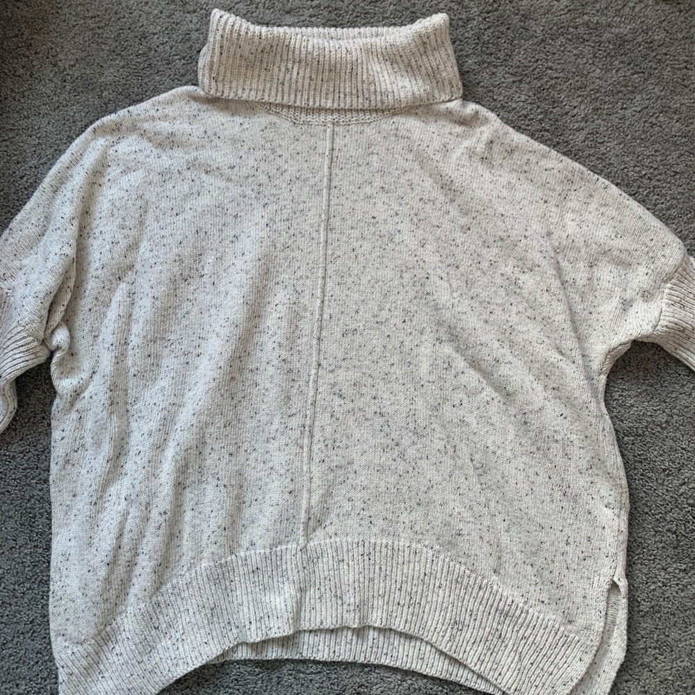 Speckled Grey Cowl Neck Sweater